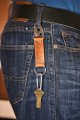 Da Luca Leather V2 Key Chain Natural Essex Polished