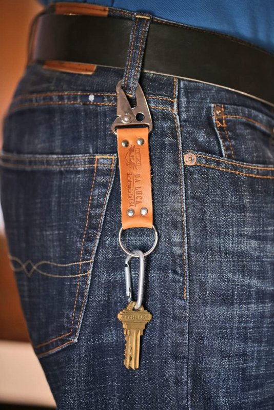 Da Luca Leather V2 Key Chain Natural Essex Polished