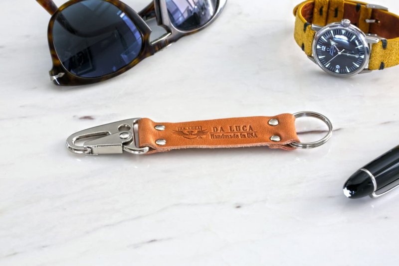 Da Luca Leather V2 Key Chain Natural Essex Polished