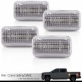 Clear Lens Amber Red Led Front Rear Fender Side Marker Lamps For 2015 2016 2017 2018 2019 2020 Chevrolet Chevy Silverado Gmc