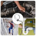 Uxcell 10pcs Double Wire Hose Clamp 36-40mm Adjustable Stainless Steel Clips With M6 Bolt For Dust Collection Pump Pipe