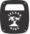 Island Girl Palm Tree Tail Lamp Light Covers For Jeep Wrangler Yj And Tj Black Set Of 2