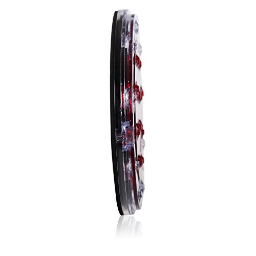 M85417r Red Led Ultra Thin Round Hybrid Stop Turn Tail And Back Up Light 5 In Flange Mount Reverse For Trailers Trucks Rvs Jeep