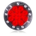 M85417r Red Led Ultra Thin Round Hybrid Stop Turn Tail And Back Up Light 5 In Flange Mount Reverse For Trailers Trucks Rvs Jeep
