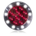 Maxxima M85417r Red 21 Leds Ultra Thin Round Hybrid Lightning Stt Back-up Led Light 