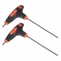 Uxcell 2 5mm Hex Key T-handle Dual End Wrench Spanner Metric Steel 2 Pcs