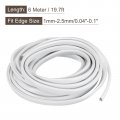 Uxcell U Channel Edge Trim 19 7ft Length Rubber Guard Seal Strip Protector Fit For 1-2 5mm 15 64 W X 25 H White