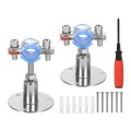 2pcs Pipe Support Stainless Steel Wall Mount Ceiling Bracket Adjustable Height 30-50mm For Od 15-19mm 
