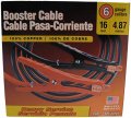 Gladiator New Battery Jumper Booster Cables Black Orange 6 Gauge 16ft 100 Copper Tangle Free