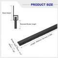 Uxcell Door Brush Bottom Sweep H-shape Aluminum Alloy Base With 0 4-inch Pp For Home Industrial 35-inch L Black