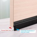 Uxcell Door Brush Bottom Sweep H-shape Aluminum Alloy Base With 0 4-inch Pp For Home Industrial 35-inch L Black