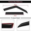 Side Window Deflectors For 1984 To 2001 Jeep Cherokee Smoked Polycarbonate Rain Guards 4 Piece Set Outside Mount Tape On Wind