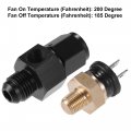 Uxcell 1 Set Auto Engine Temperature Cooling Fan Switch Fitting Adapter 6an 200 F On-185 Off