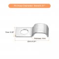 Uxcell 30 Pcs Pipe Strap 304 Stainless Steel Support Fit For 5 16in 8mm Tube Tension Clip With 1 Hole 4mm Height Continuouss