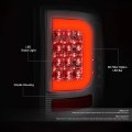 2pcs Red 3d Led C-style Light Bar Rear Tails Brake Lamps And Dual-row Third Light Compatible With Dodge Ram 1500 2500 3500