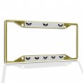 Fastasticdeals Metal Insert License Plate Frame Flying Gargoyle Weatherproof Car Accessories Gold 4 Holes Solid 