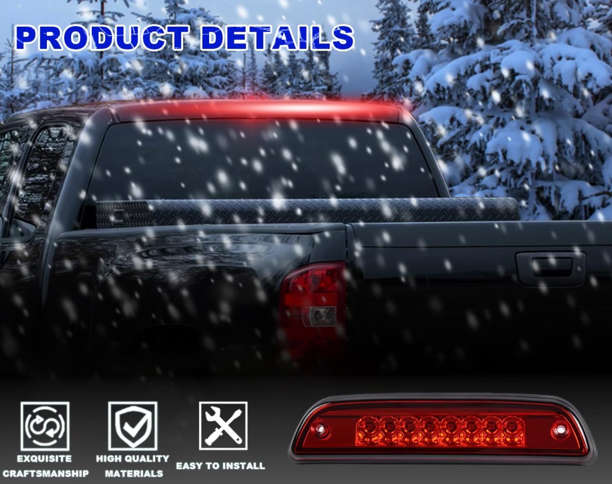 Led 3rd Brake Stop Lamp Light Red Lens Chrome Housing For Toyota Tacoma 1995 1996 1997 1998 1999 2000 2001 2002 2003 2004 2005