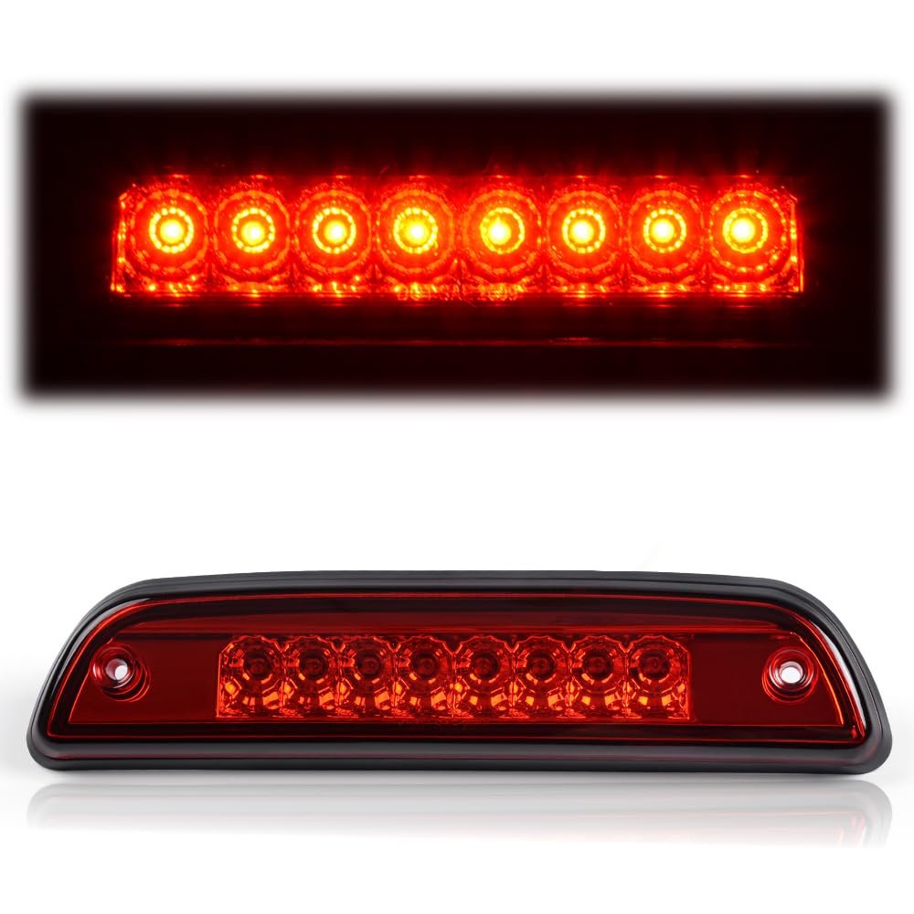 Led 3rd Brake Stop Lamp Light Red Lens Chrome Housing For Toyota Tacoma 1995 1996 1997 1998 1999 2000 2001 2002 2003 2004 2005