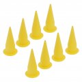 Caulking Gun Tips Caulk Nozzle Yellow Pe 8pcs Cone Plastic Reusable Resistance For Glass Cement