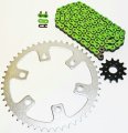 Fits Honda Cr250r 250 R Green Chain And Sprocket 13 52 116l