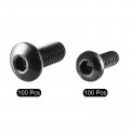 Uxcell Button Head Hex Socket Cap Screws M2x6mm And M2 5x6mm Alloy Steel Black 200pcs