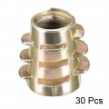 Uxcell Furniture Threaded Insert Nuts Zinc Alloy Hex-flush M5 Internal Threads 10mm Length 30pcs