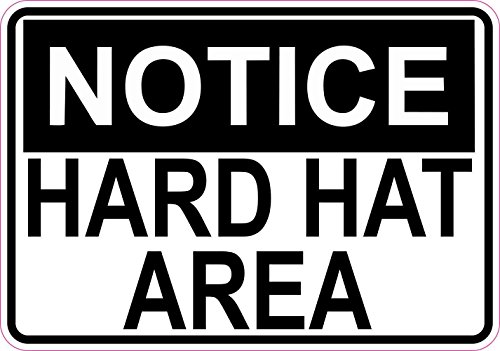 5in X 3 Hard Hat Area Magnet Construction Signs Magnetic Safety Sign By Stickertalk
