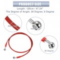 X Autohaux 120cm 47 24 Length 10mm Id Motorcycle Hydraulic Brake Line Oil Hose Pipe 28a 0a Stainless Steel Braided Cable For