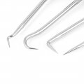 Uxcell O-ring Seal Nonslip Handle Straight Right Angle Pick Hook Set 4pcs