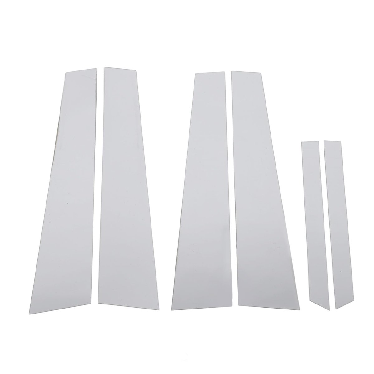 6pcs Pillar Post Cover Trim Replacement For S Class W220 1998 To 2006 Mirrored Finish Chrome Weather Resistant Door Window