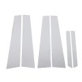 6pcs Pillar Post Cover Trim Replacement For S Class W220 1998 To 2006 Mirrored Finish Chrome Weather Resistant Door Window 