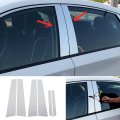 6pcs Pillar Post Cover Trim Replacement For S Class W220 1998 To 2006 Mirrored Finish Chrome Weather Resistant Door Window