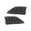 Grille Assembly For Mitsubishi Galant 2004 2005 2006 Driver And Passenger Side Pair Chrome Shell With Silver Gray Insert 