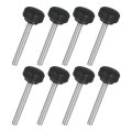 8pcs M6 X 50mm Knurled Clamping Knob 304 Stainless Steel Thumb Screw Round Hand Threaded Bolt Stud 22mm Dia For Machinery 