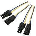 2 Sets Of Weather Pack Pin Connectors Pcs Male Female Socket Wiring Harness Fit 2018-2022 Freightlinrt Cascadia Hood Mirror And 