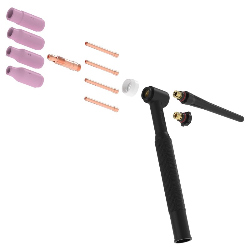 11pcs Tig Welding Torch Consumables Kit Collets Alumina Ceramic Cups For Wp 17 18 26 Bpg35-11