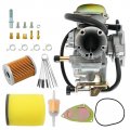 Ozark 250 Carburetor With Fuel And Air Filter For Suzuki Ltf250 2002 2009 2012 2014 Quadsport Z 2004 Replace 13200 21g10 05g22 