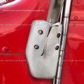 Door Mirror Bottom Mount Bracket Chrome Mounting Plate Aluminum Driver And Passenger Side Fits 2005 Onward Peterbilt 335 340