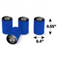 Grey Wolf Head Valve Stem Caps For Tire Rim Wheel Aluminum Blue