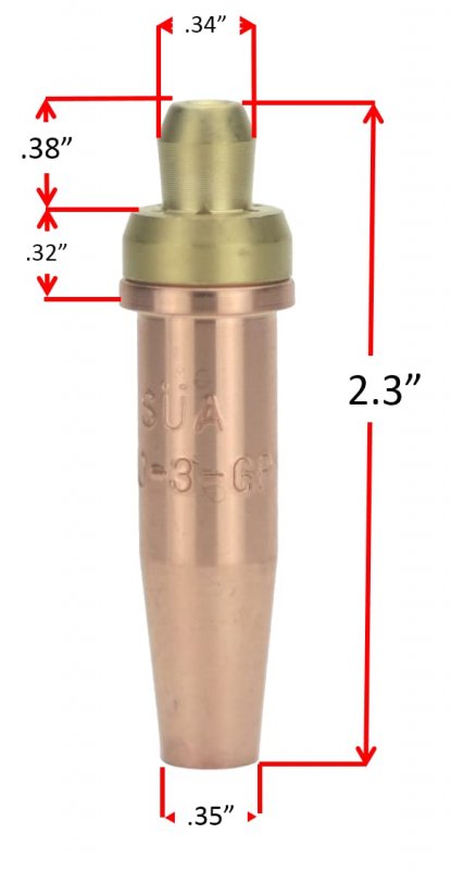 Sa Aa 3 Pack 3-gpn-2 Propane Cutting Tip For Victor Torches Size 2 Small Series