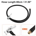 80cm Tire Inflator Extension Hose With Portable Inflatable Pump Connector Chuck Locking Air Tube Valve Connection Pipe For Car