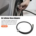 80cm Tire Inflator Extension Hose With Portable Inflatable Pump Connector Chuck Locking Air Tube Valve Connection Pipe For Car