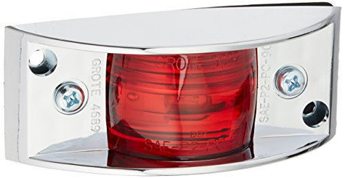 Grote 46892-5 Red Chrome-armored Clearance Marker Light Retail Pack
