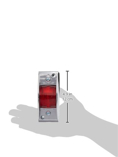 Grote 46892-5 Red Chrome-armored Clearance Marker Light Retail Pack