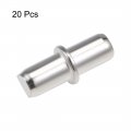 Uxcell Shelf Bracket Peg 6x19mm Nickel Plated Holder Support Pins For Cabinet 20 Pcs
