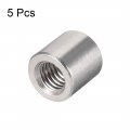 Uxcell M6 Round Connector Nuts 304 Stainless Steel Coupling Nut 10mm 0 39inch Length Pack Of 5
