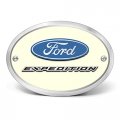 Ipick Image Made For Ford Expedition 3d Logo Night Glow Luminescent Oval Billet Aluminum 2 Inch Tow Hitch Cover