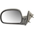 Oldsmobile Bravada 1996 1997 Door Mirror Driver Side Black Manual Retractable Head Made Of Plastic Foldaway Type Clear Glass 