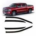 Window Visors Rain Guard Set For 1999-2006 Chevy Silverado And Gmc Sierra Extended 4 Piece Side Deflectors Abs Plastic