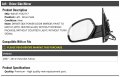 Left Driver Side Power Mirror Paint To Match With Heated Glass Without Courtesy Light And Turn Signal Compatible 2007-2014